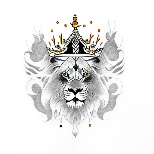 Lion Whit Crown