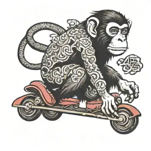 Monkey With A Roller Skate