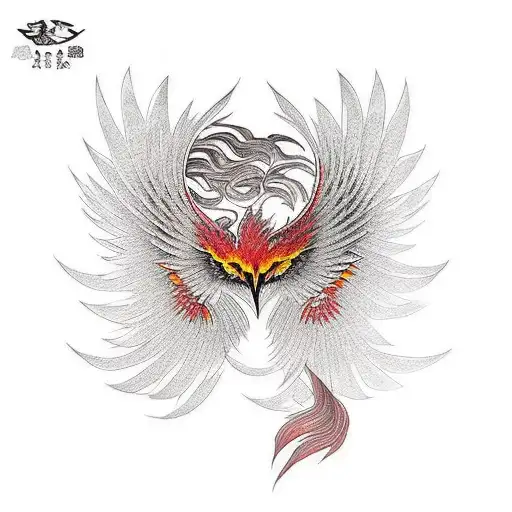 Ailes De Phoenix Dans Le Dos