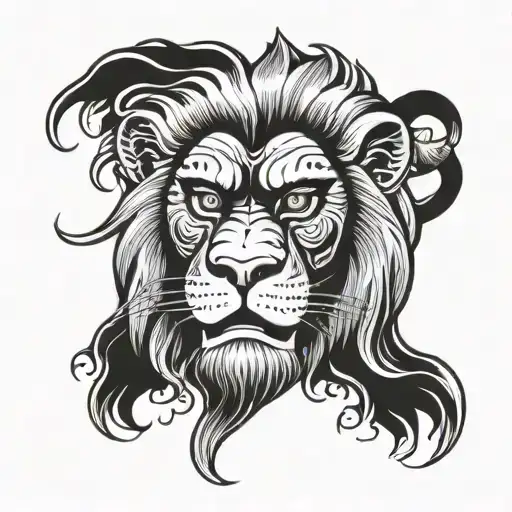 Half Lion Face And Half Monkey