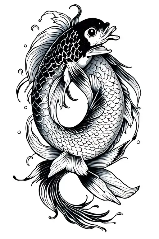 Zen Koi Fish Yin
