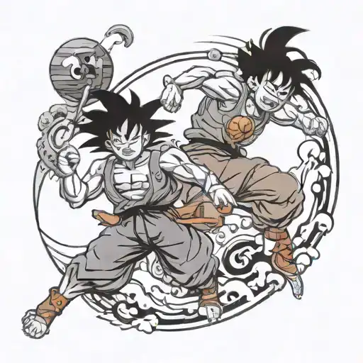 Goku Vs Luffy In Space