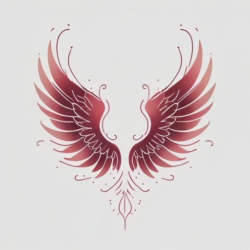 Crimson Wings of Eternal Fire Tattoo idea