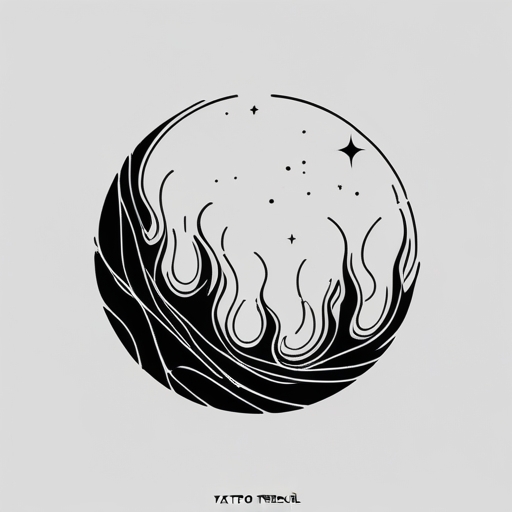 Moonlit Fire Tattoo idea