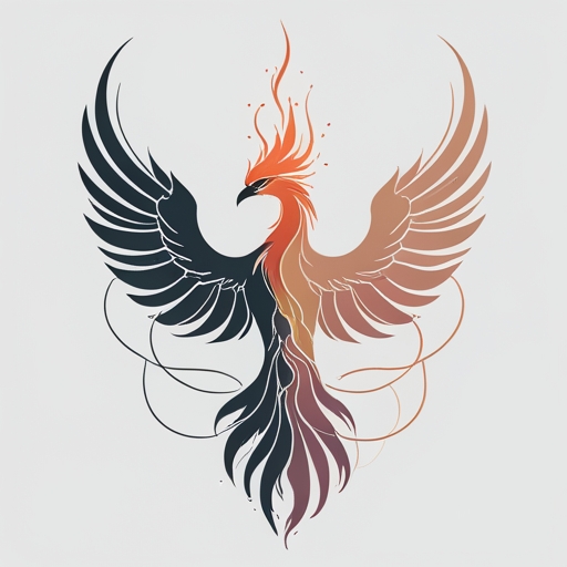 Phoenix’s Eternal Shadow of Fate Tattoo idea
