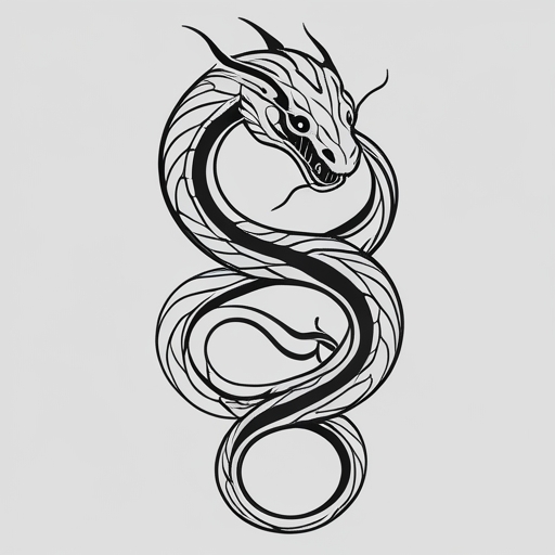 Silver Serpent’s Embrace Tattoo idea