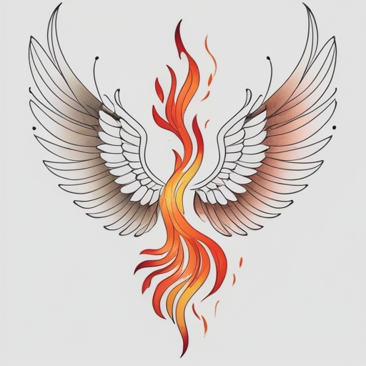 Wings of the Phoenix’s Fire Tattoo idea