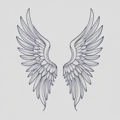 Silver Wings of Destiny Tattoo idea