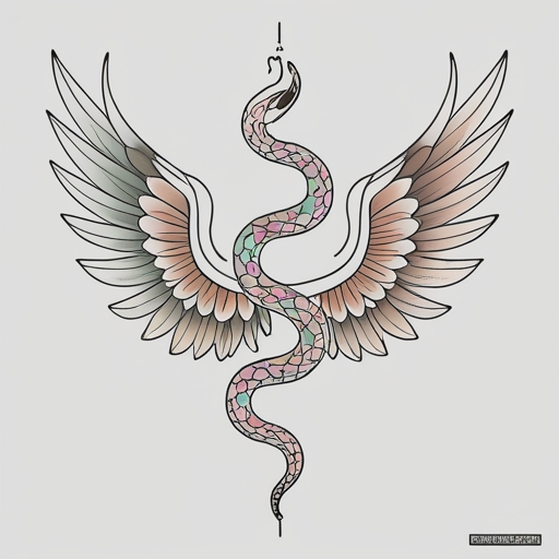 Sacred Wings of the Eternal Serpent Tattoo idea