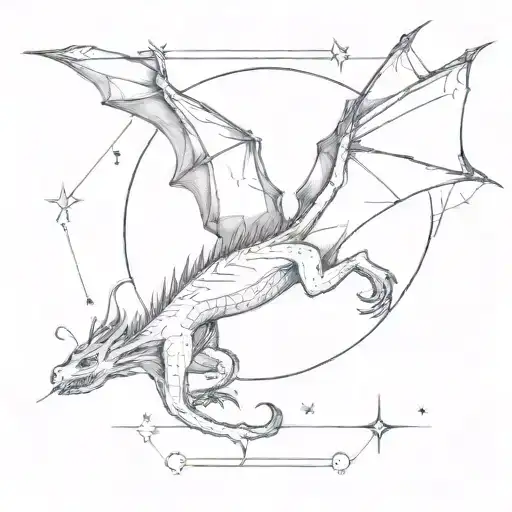 Changing The Face Of The Dragon And Making The Stars Line Out The Constellation Of Sagittarius