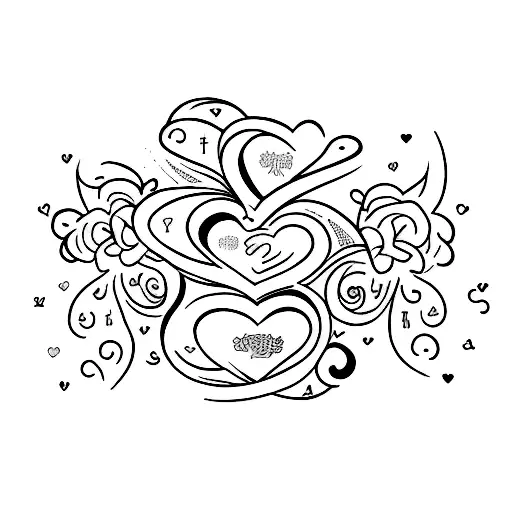 Love And Family Tattoo Without Drawings