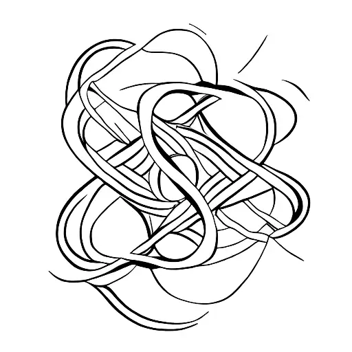 A Minimalist Tattoo Of An Infinity Symbol Shaped Like A Mountain Range