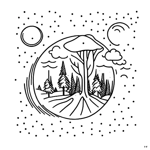 Ufo With Forest