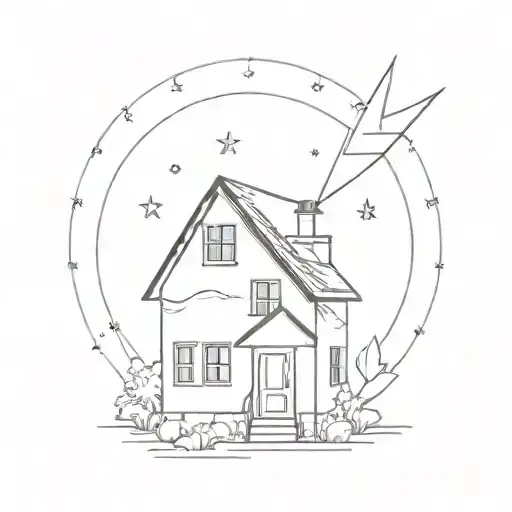 House With A Guiding Star Above It