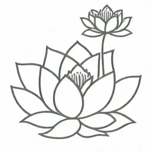 Lotus Flower With Goddess Symbolism