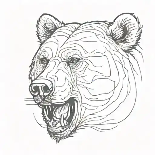 Bear Roaring Head
