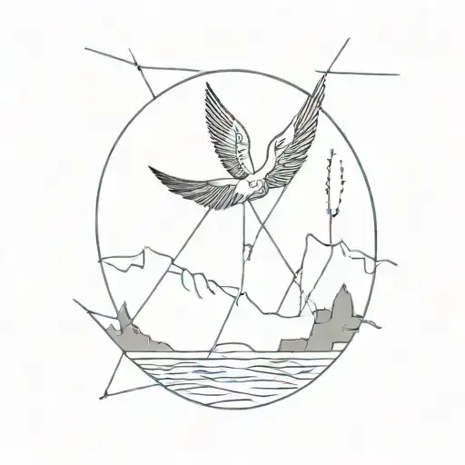 An Abstract Tattoo Inspired By The Story Of Icarus And Daedalus