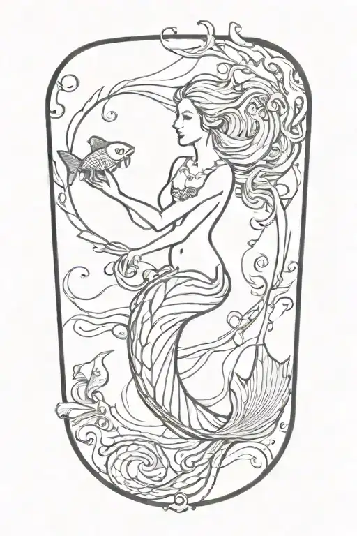 Gothic Mermaid Drowning A Man