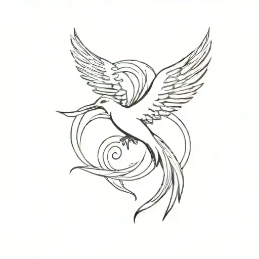 Red Pheonix Bird With 888 On It Angel Number