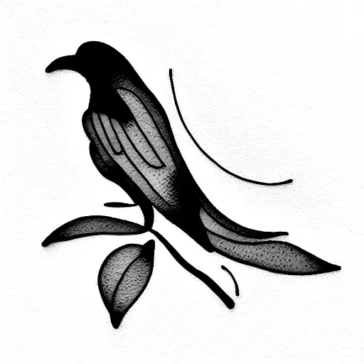 Lily Of The Valley And Raven