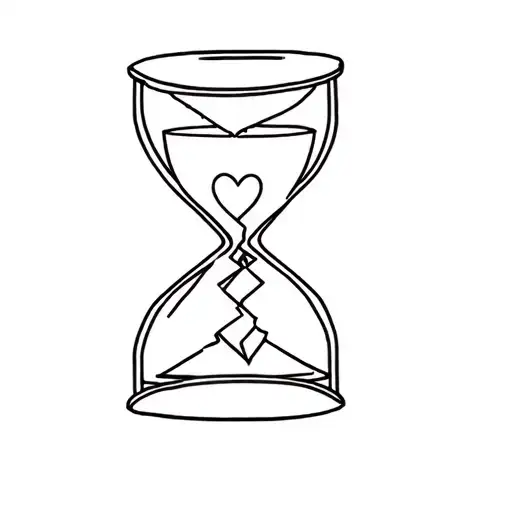 Dumb Broken Hourglass With Heart