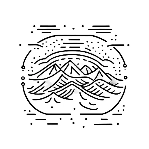 Mountain With Water Sleeve