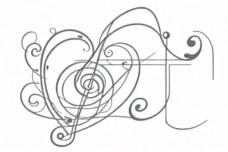 Treble Clef Bass Clef Heart At Beginning Of Music Lines