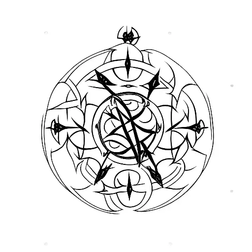 Circle Of Thorns With A Crucifix In The Center