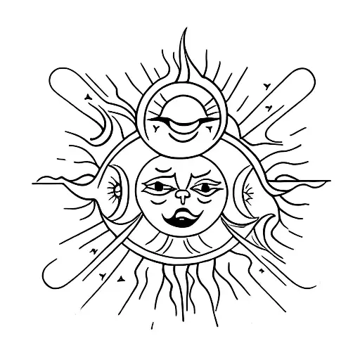 Sun With Blank Middle