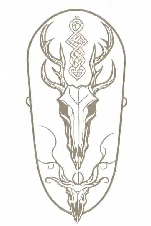 Deer Skull Celtic Pattern
