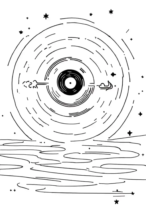 Record Spinning Records In Outer Space