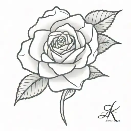 Rose With An L And K