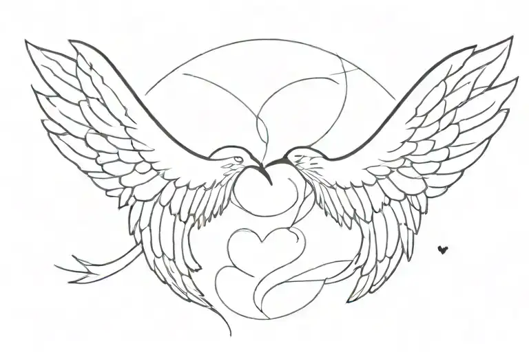 Love Eachother With Wings On The Side Ame Halo Above