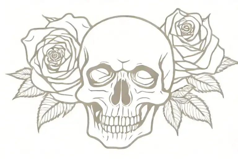 Rose Skull Surrounded