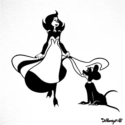 Disney Urusula And Cruella Deville Scene