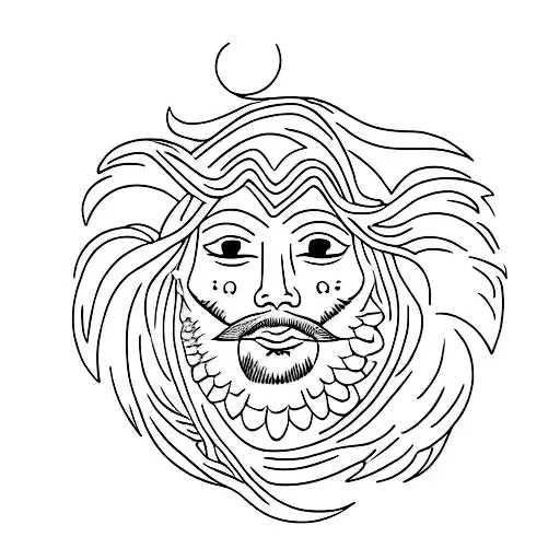 Angel Agarrando Un Sol En Una Nube