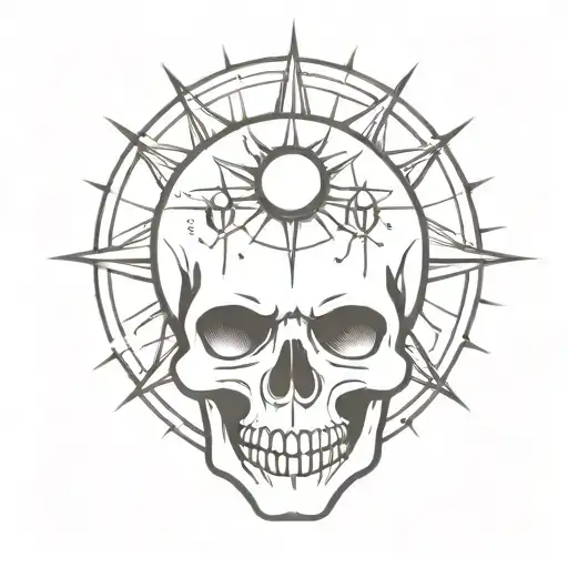 Skull With A Sun