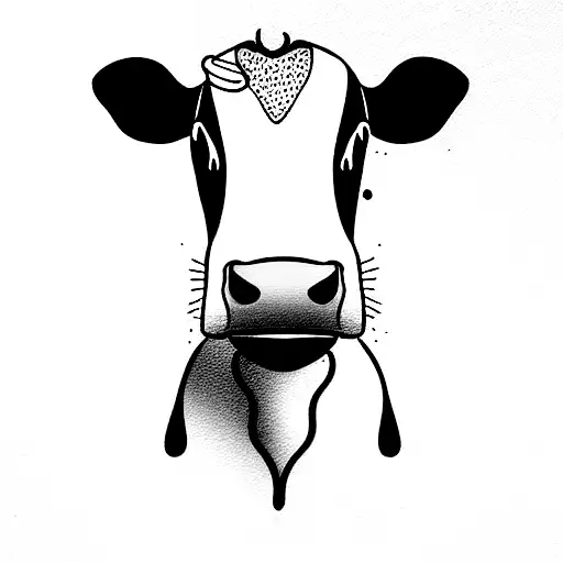Cow Bubbles Portrait