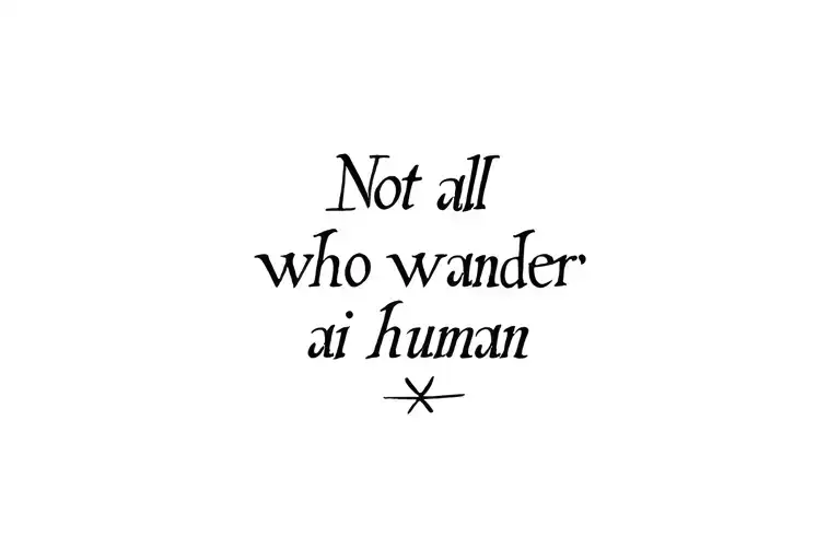 Quote 'Not All Who Wander Ai Human