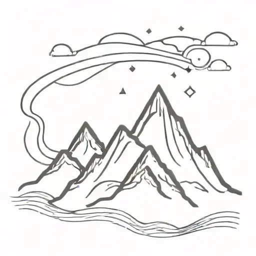 Mountain And Waves