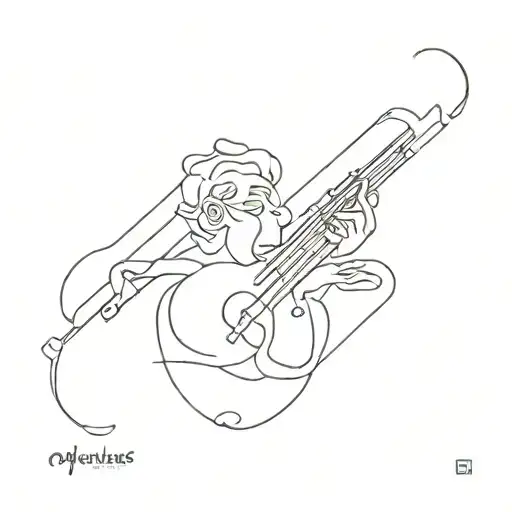 Small Tattoo Of God Of Music