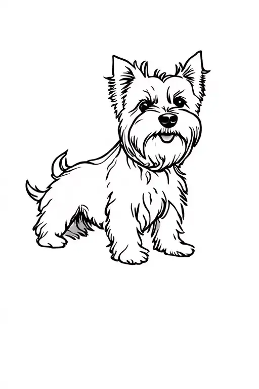 Westie Terrier One Line