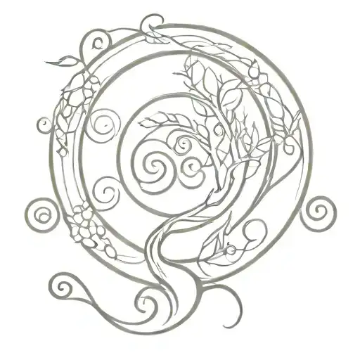 Fibonacci Spirals Yggdrasil Celtic