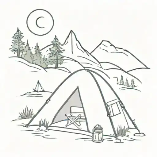 Camping With A Beautiful Meaning Behind It And Easy To Draw