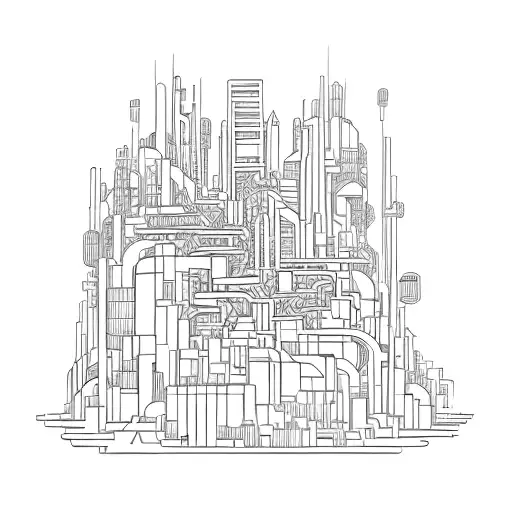 Combine Elements Of European Architecture And Cyberpunk To Create A Futuristic Cityscape