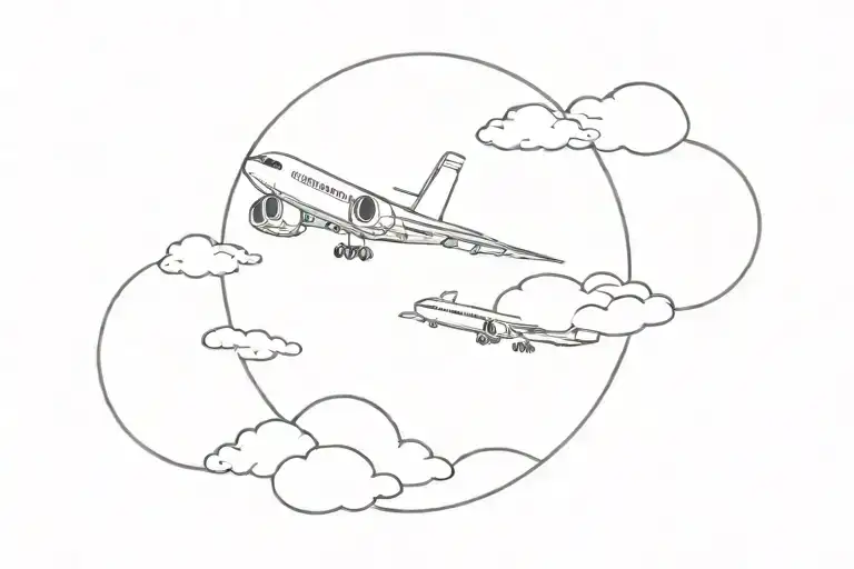 Airplane In Heaven With Tail Number 77Ua Around It