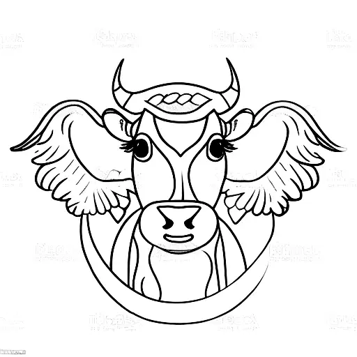 Tiny Cow With Angel Wings