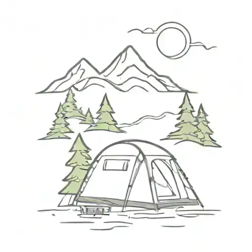 Camping With A Beautiful Meaning Behind It And Easy To Draw
