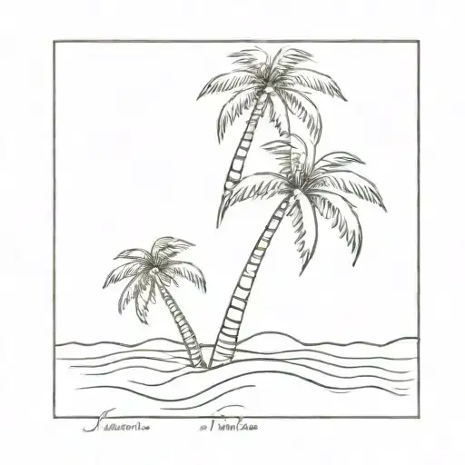 Beach Sun Coconut Palm Tree