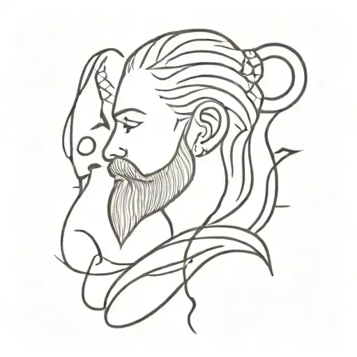 Viking Listening To Music Notes